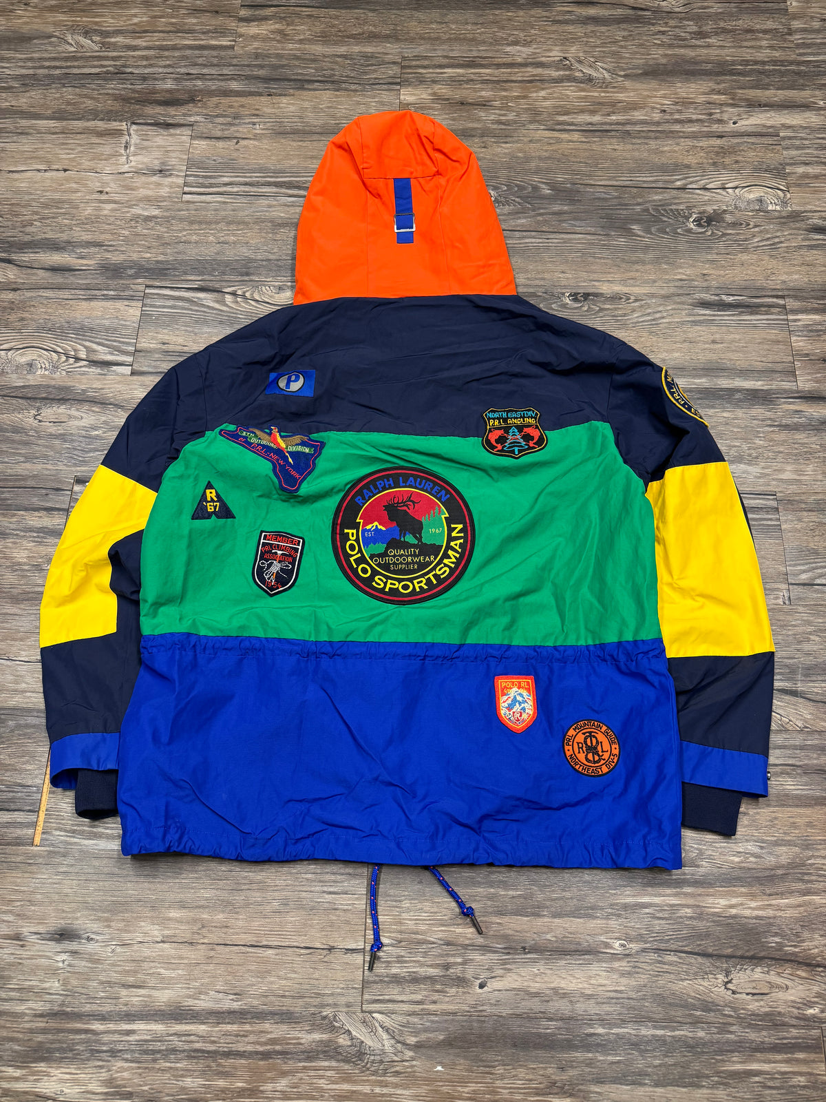 POLO RALPH LAUREN COLORBLOCK OUTDOOR PATCH ANORAK JACKET *RARE (M)