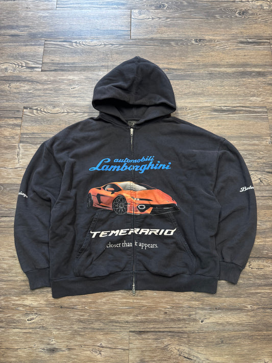 BALENCIAGA LAMBORGHINI ZIP UP HOODIE (L)