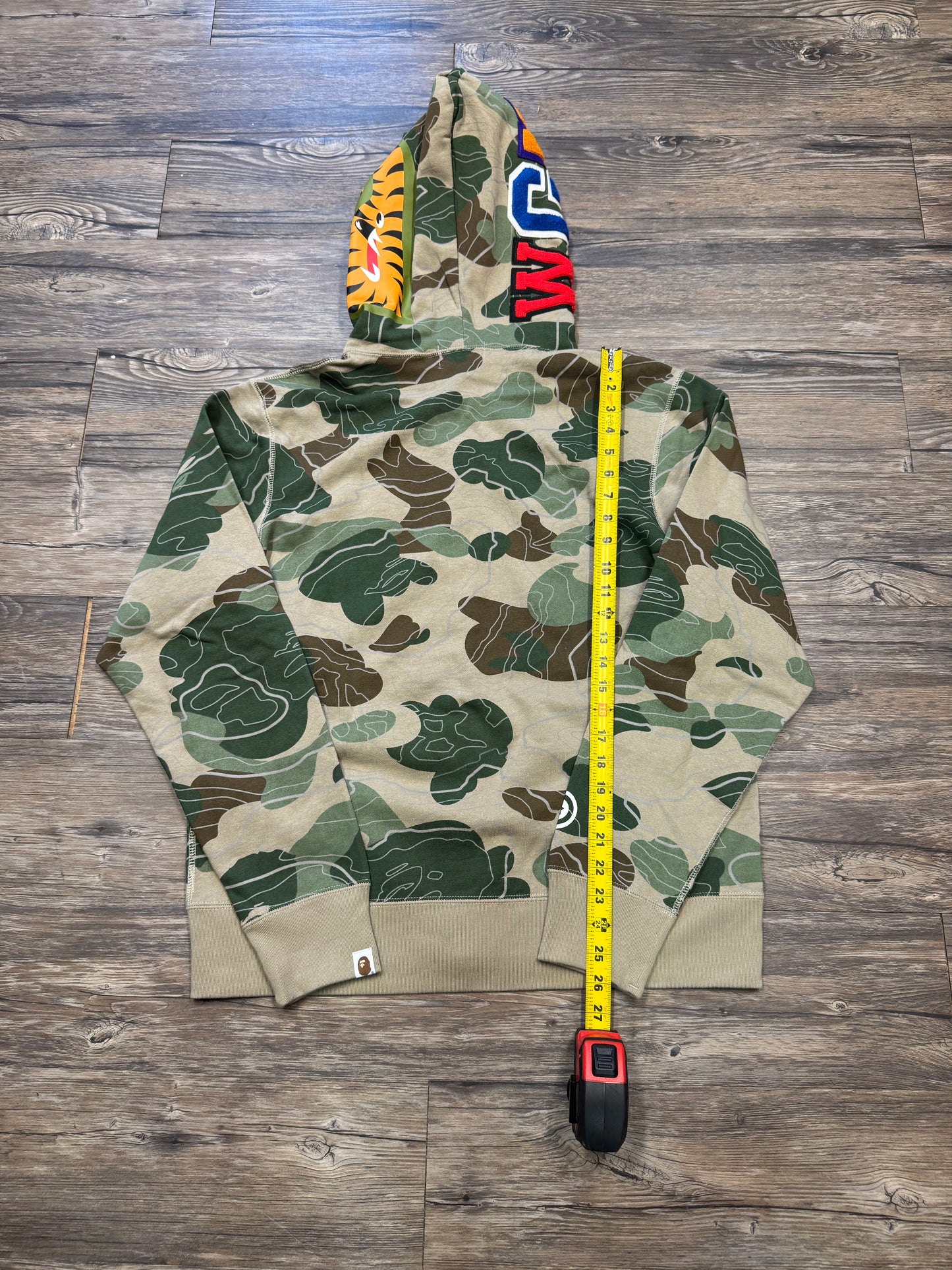A BATHING APE LAYERED LINE 3M SHARK ZIP (L)