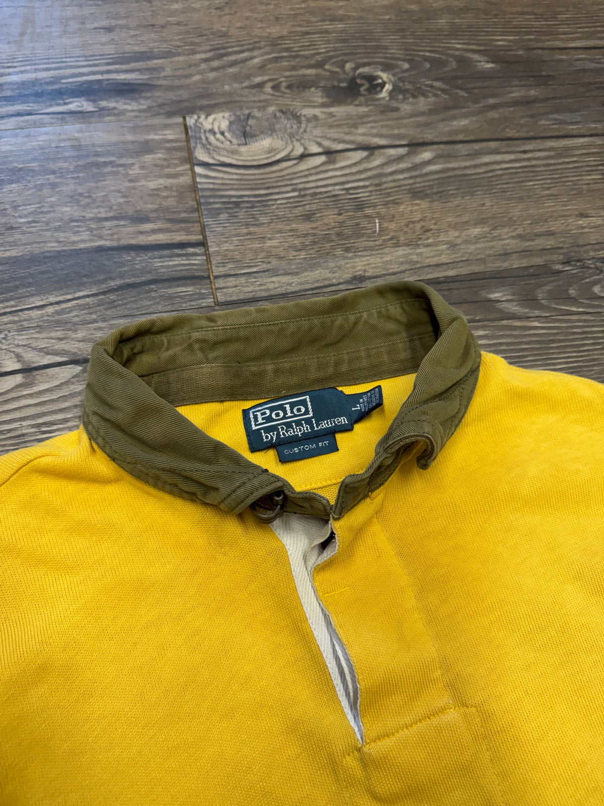 POLO RALPH LAUREN ‘2ND REGT’ COLOR BLOCKED RUGBY SHIRT (L)