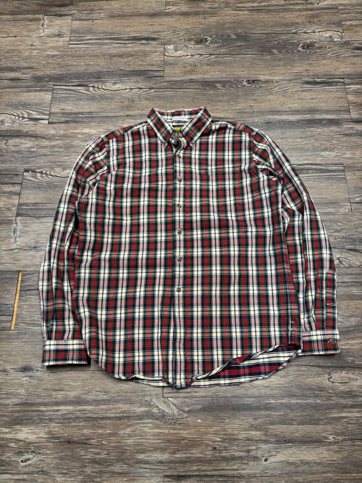 POLO RALPH LAUREN RUGBY BUTTON UP FLANNEL (L)