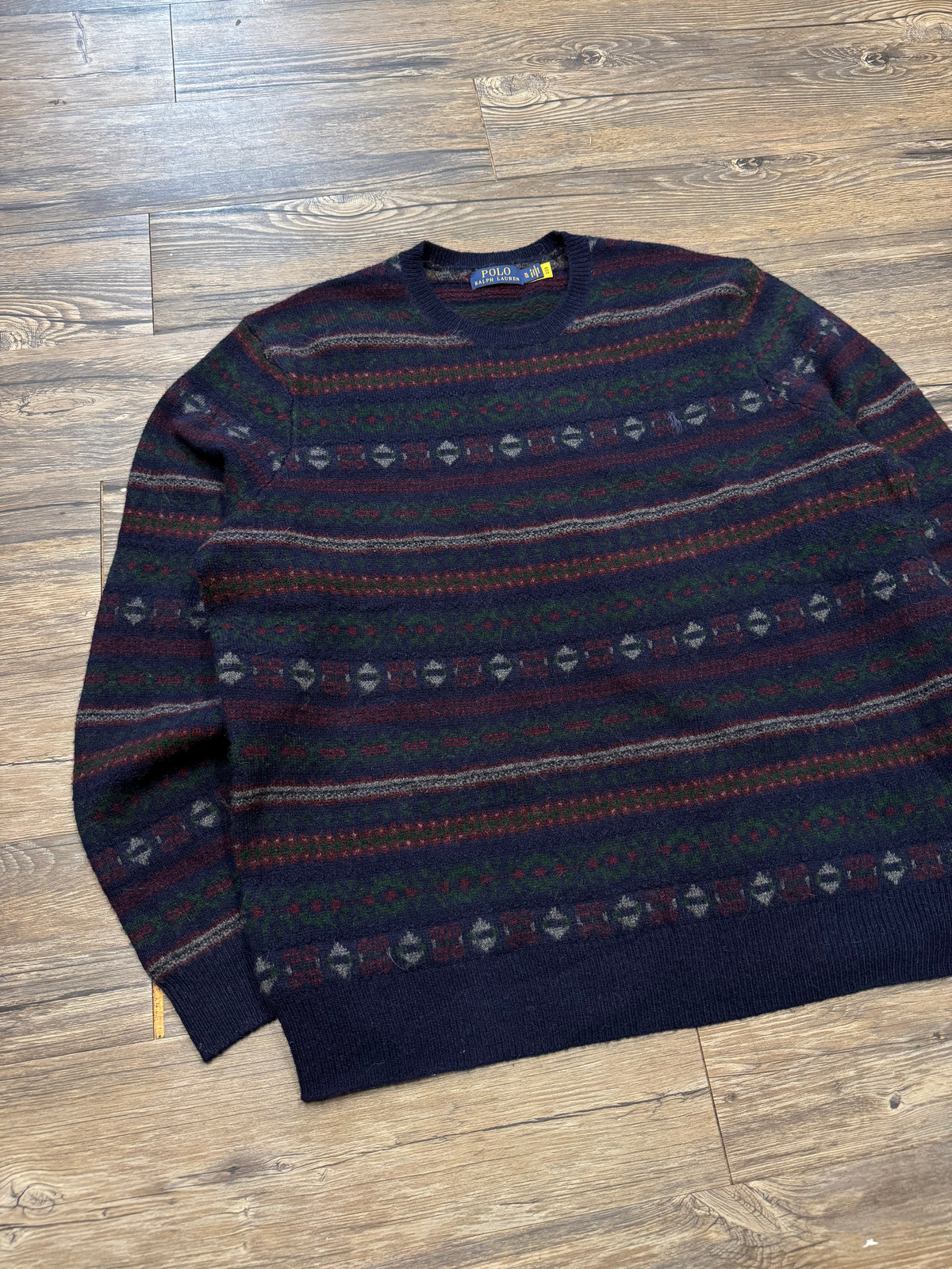 POLO RALPH LAUREN AZTEC GRAPHIC SMALL PONY CREWNECK (XL)