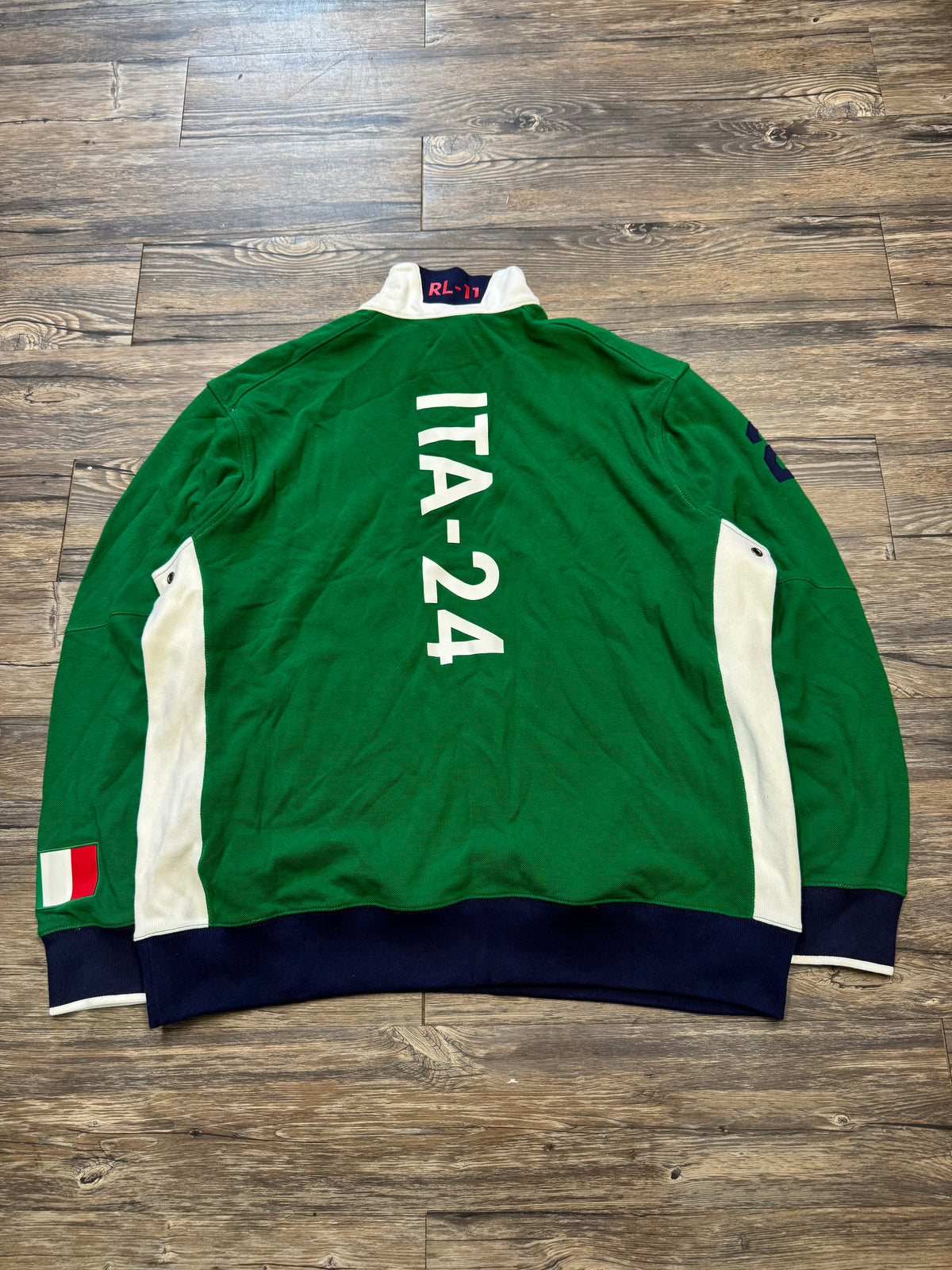 POLO RALPH LAUREN ITALIA BIG PONY QUARTER ZIP PULLOVER (XXL)