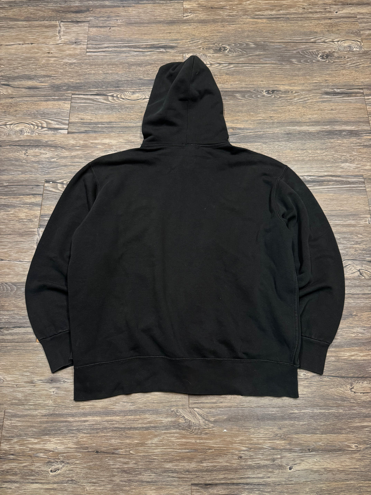 POLO JEANS CO. BLACK ZIP UP LOGO HOODIE (L)