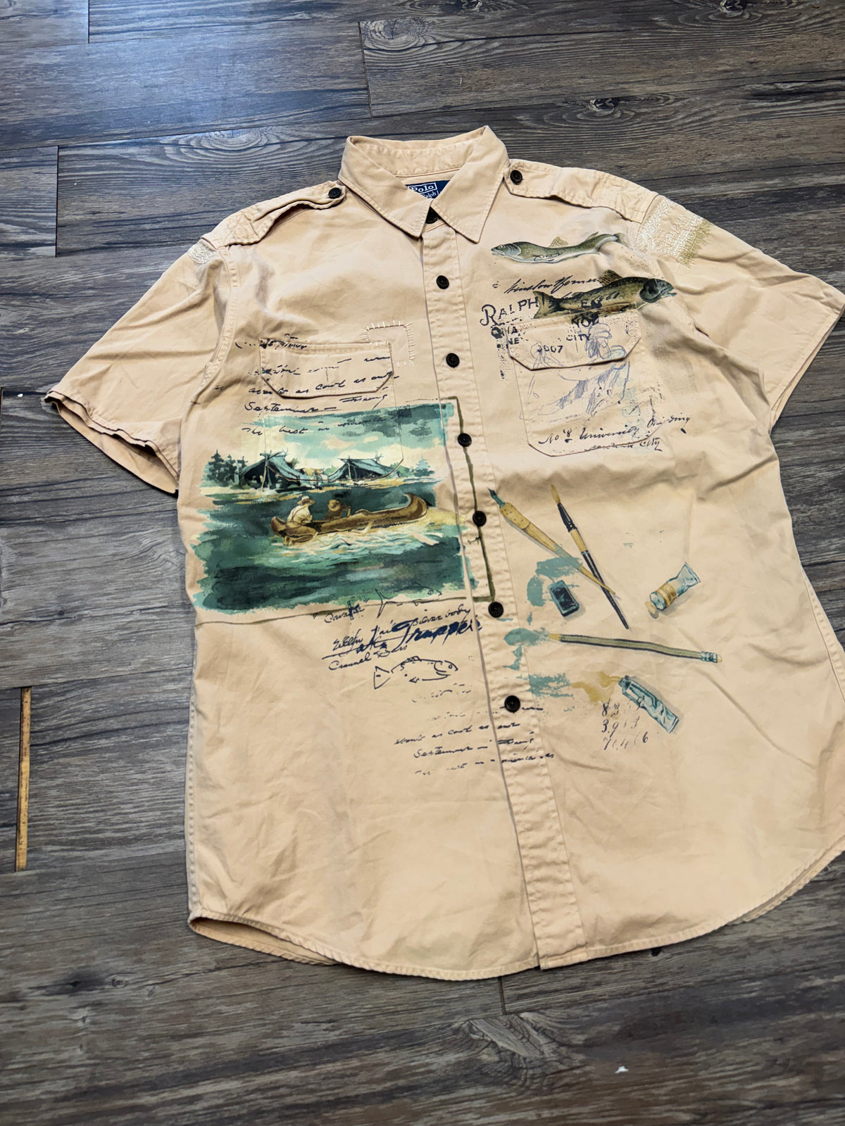 POLO RALPH LAUREN FISHING CAMP OUTDOOR WORK SHIRT (L)