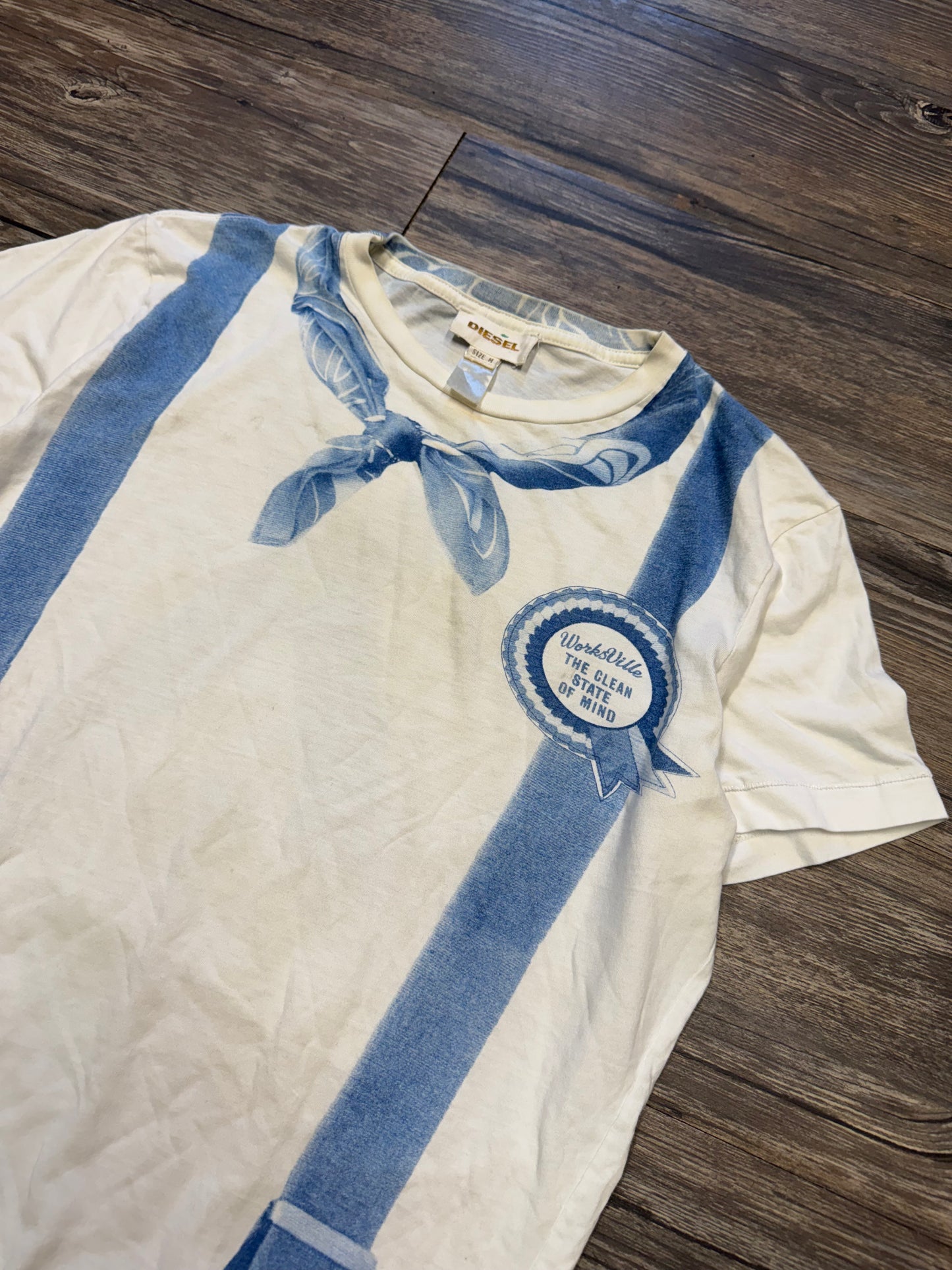 00’s DIESEL SUSPENDER BANDANA TEE (M)