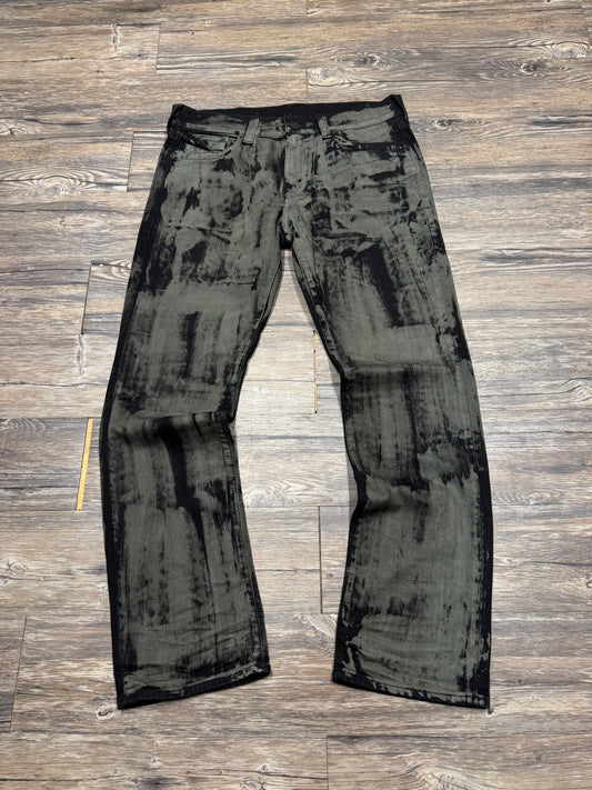 TRUE RELIGION RICKY RELAXED STRAIGHT PAINTED CUSTOM JEANS (33)