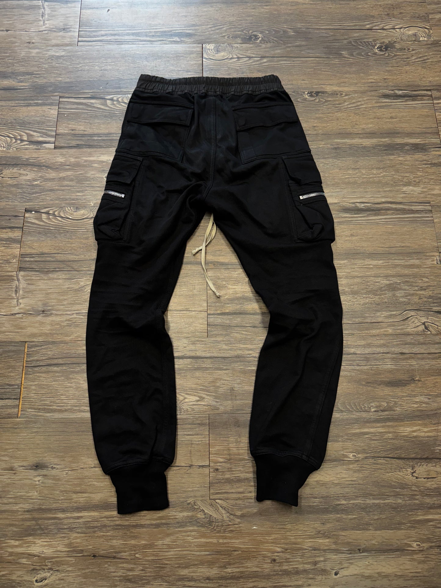 RICK OWENS MASTODON SS17 CARGO SLIM SWEATPANTS (S)
