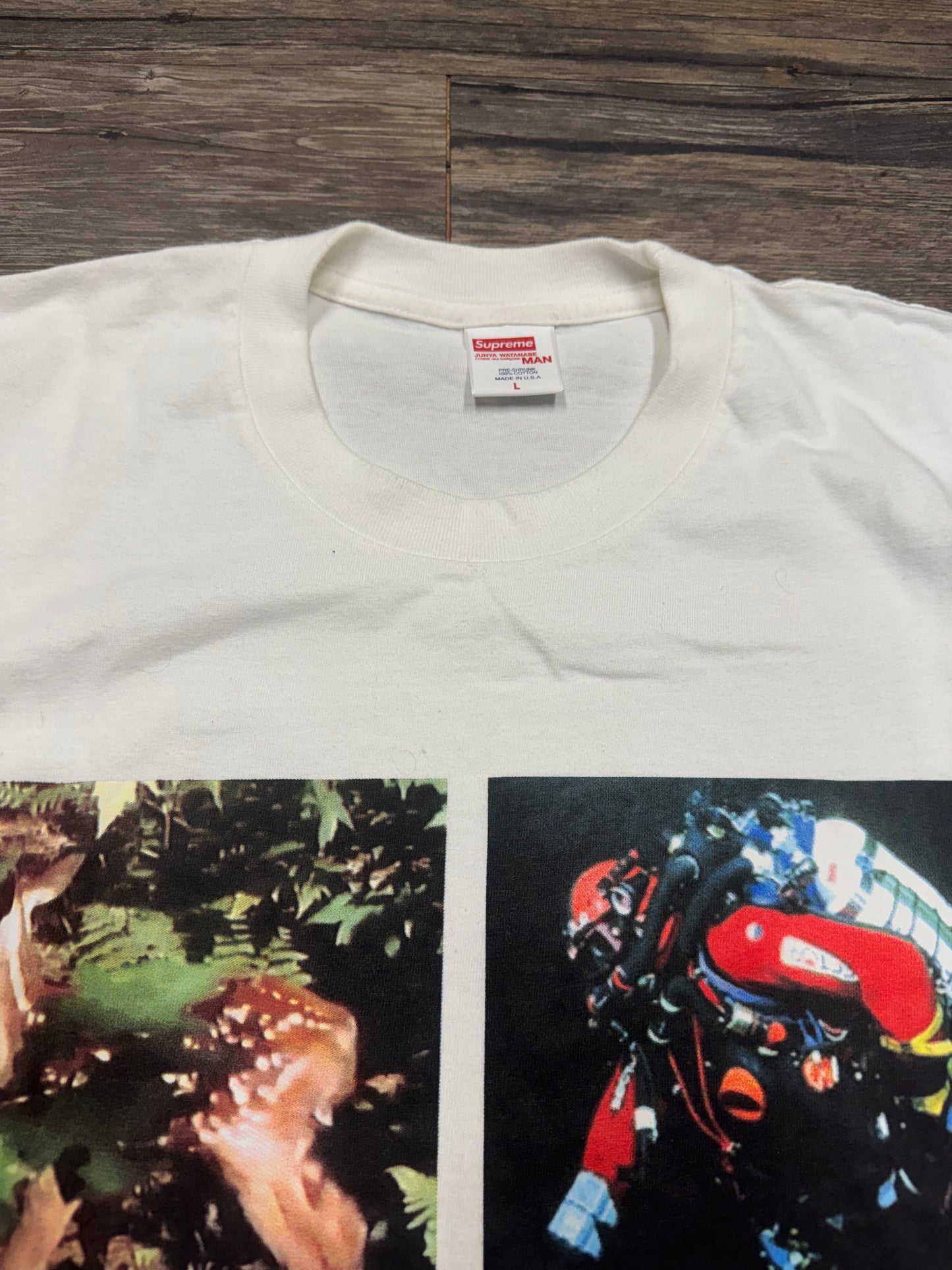 SUPREME X JUNYA X WATANABE X CDG NATURE GRAPHIC T-SHIRT (LARGE)