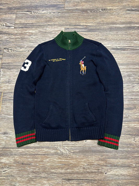 VINTAGE POLO RALPH LAUREN KNIT ZIP-UP JACKET (S)