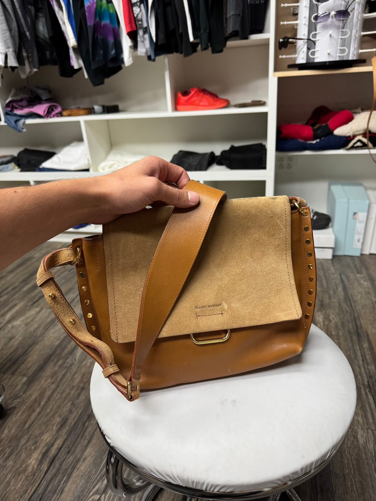 ISABEL MARANT SUEDE LEATHER SACHEL (OS)