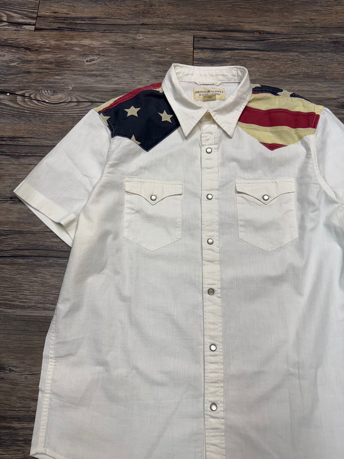 RALPH LAUREN DENIM & SUPPLY WESTER FLAG SHIRT (L)