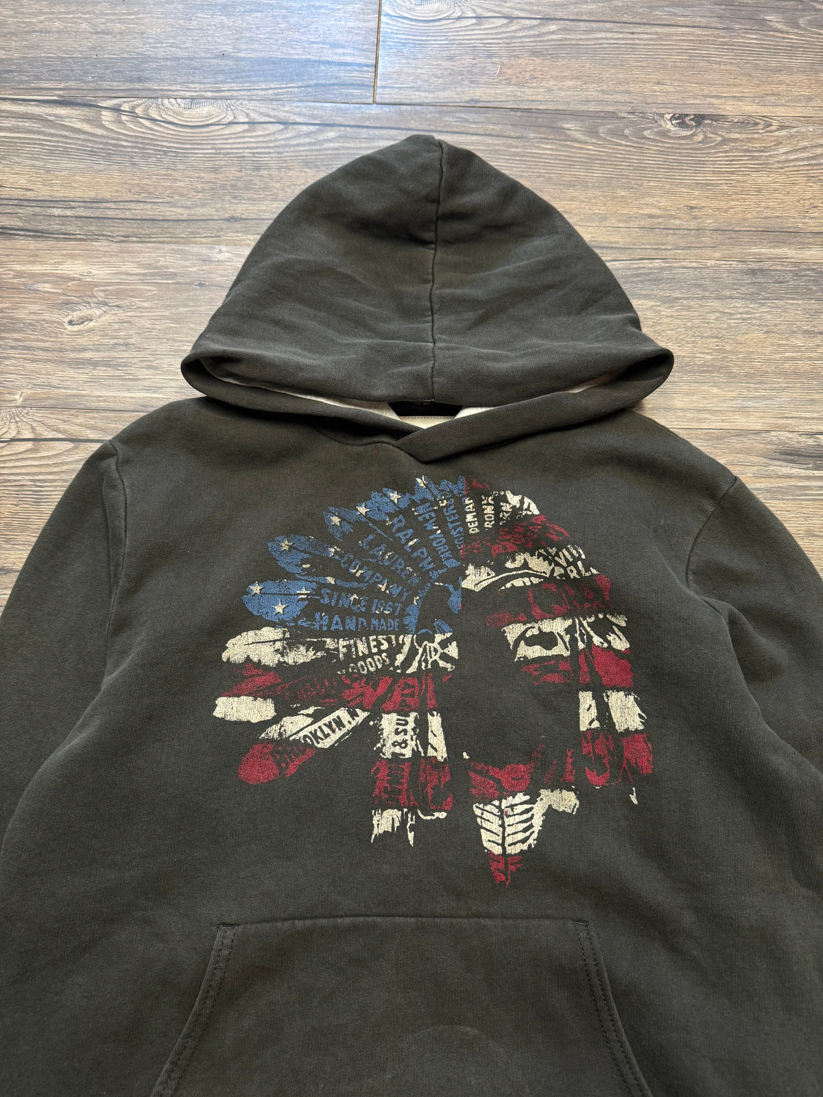 POLO RALPH LAUREN DENIM & SUPPLY NATIVE AMERICAN HOODIE (S)