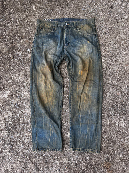 VINTAGE ECKO UNLMTD MUDWASH JEANS (36)