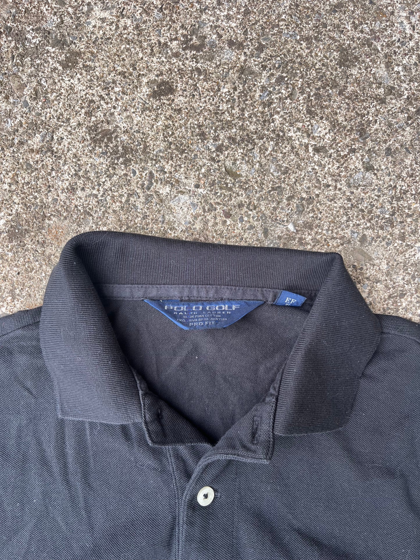 VINTAGE BLACK RALPH LAUREN POLO (M)