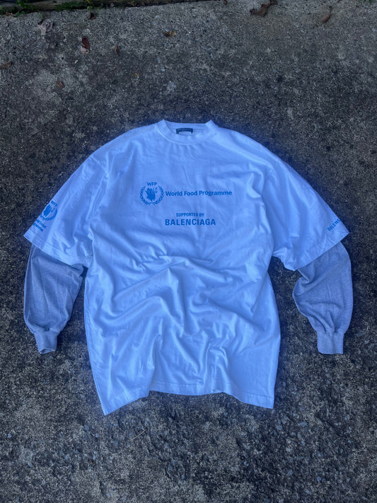 BALENCIAGA WFP DOUBLE SLEEVE TEE (L)