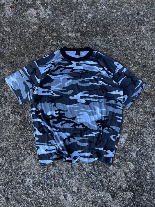 VINTAGE NIGHT CAMO RINGER TEE (XL)