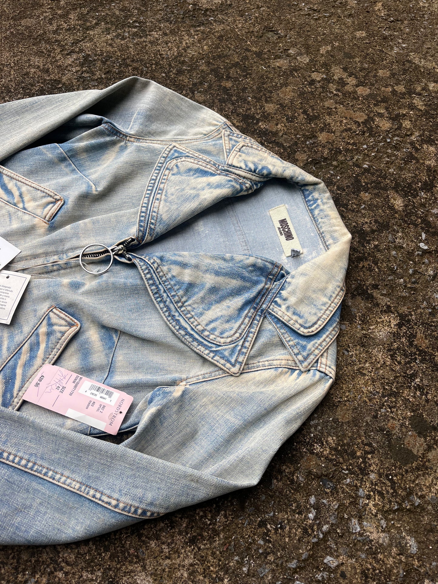 MOSCHINO DENIM BIKER JACKET (S)