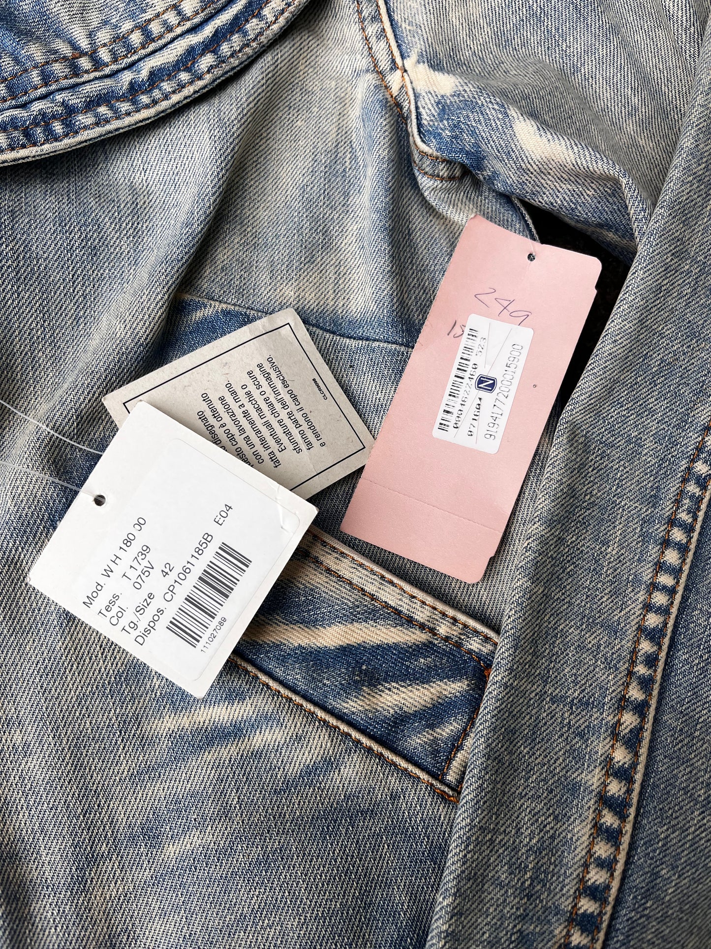 MOSCHINO DENIM BIKER JACKET (S)