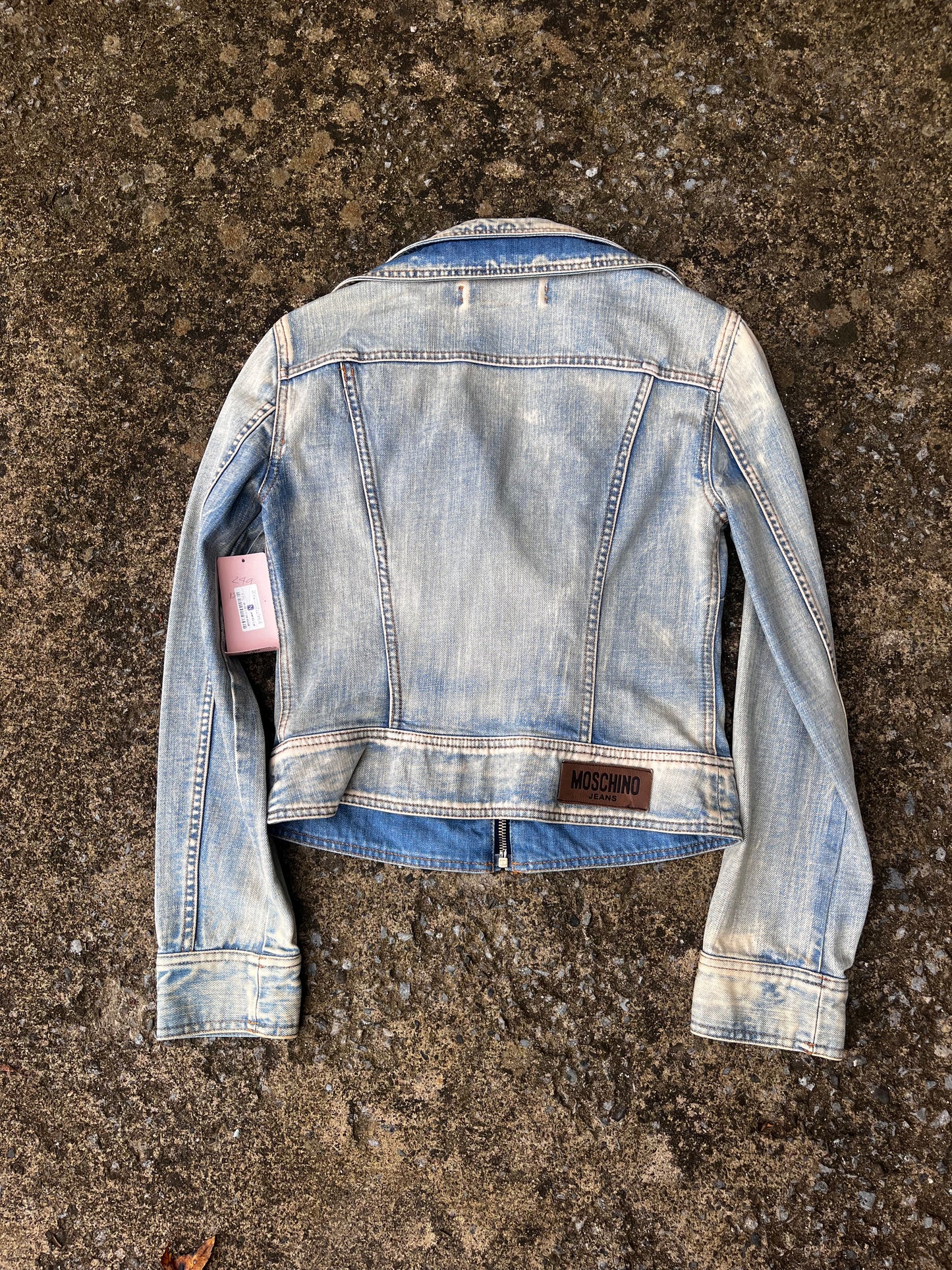 MOSCHINO DENIM BIKER JACKET (S)