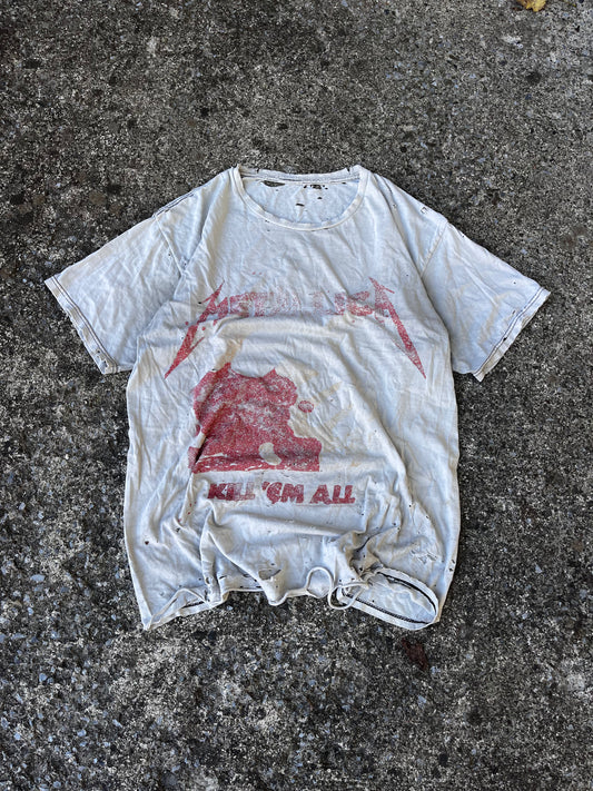 VINTAGE THRASHED METALLICA BAND TEE (XL)