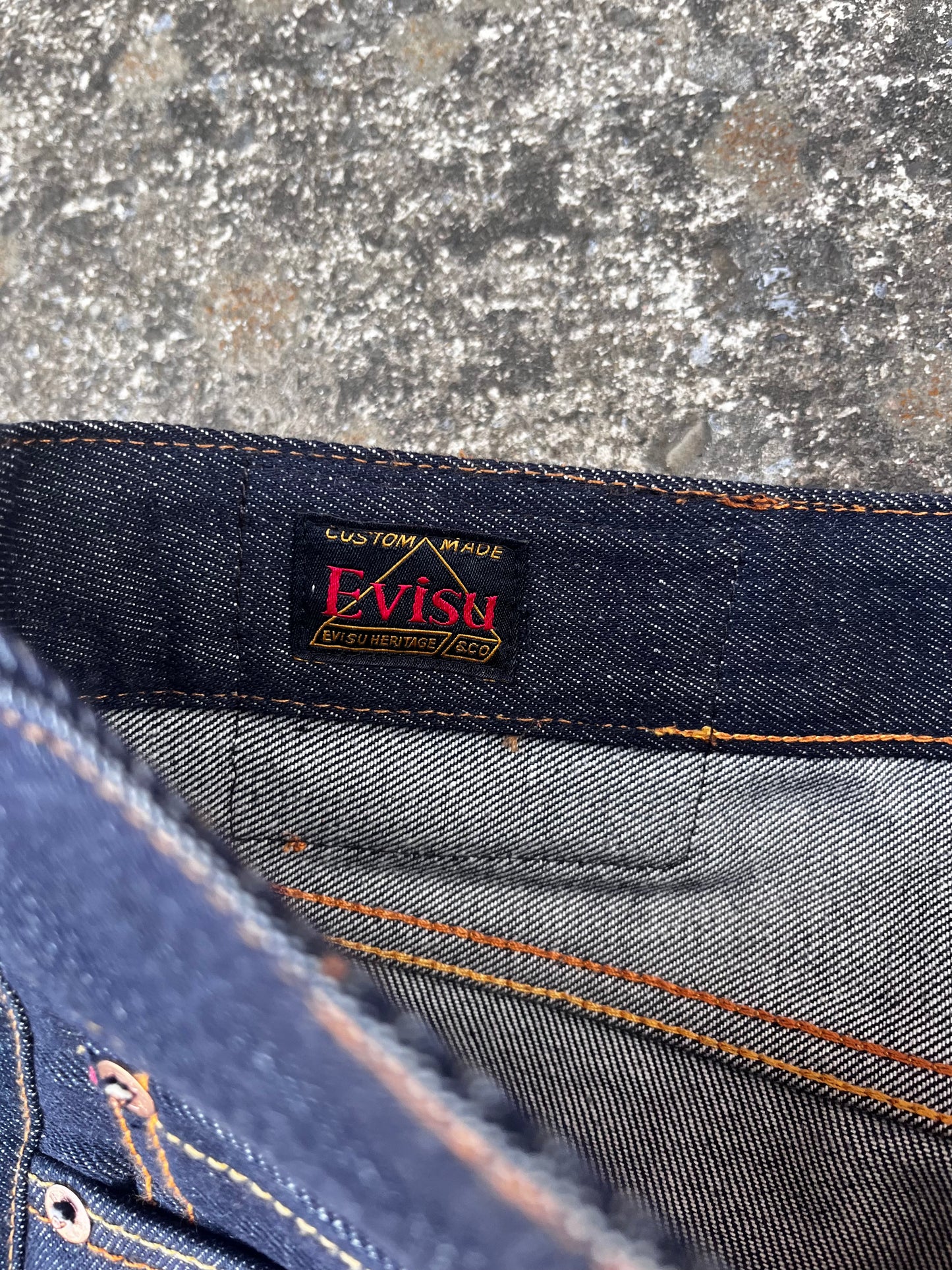 EVISU PAINTED SELVEDGE DENIM (34)