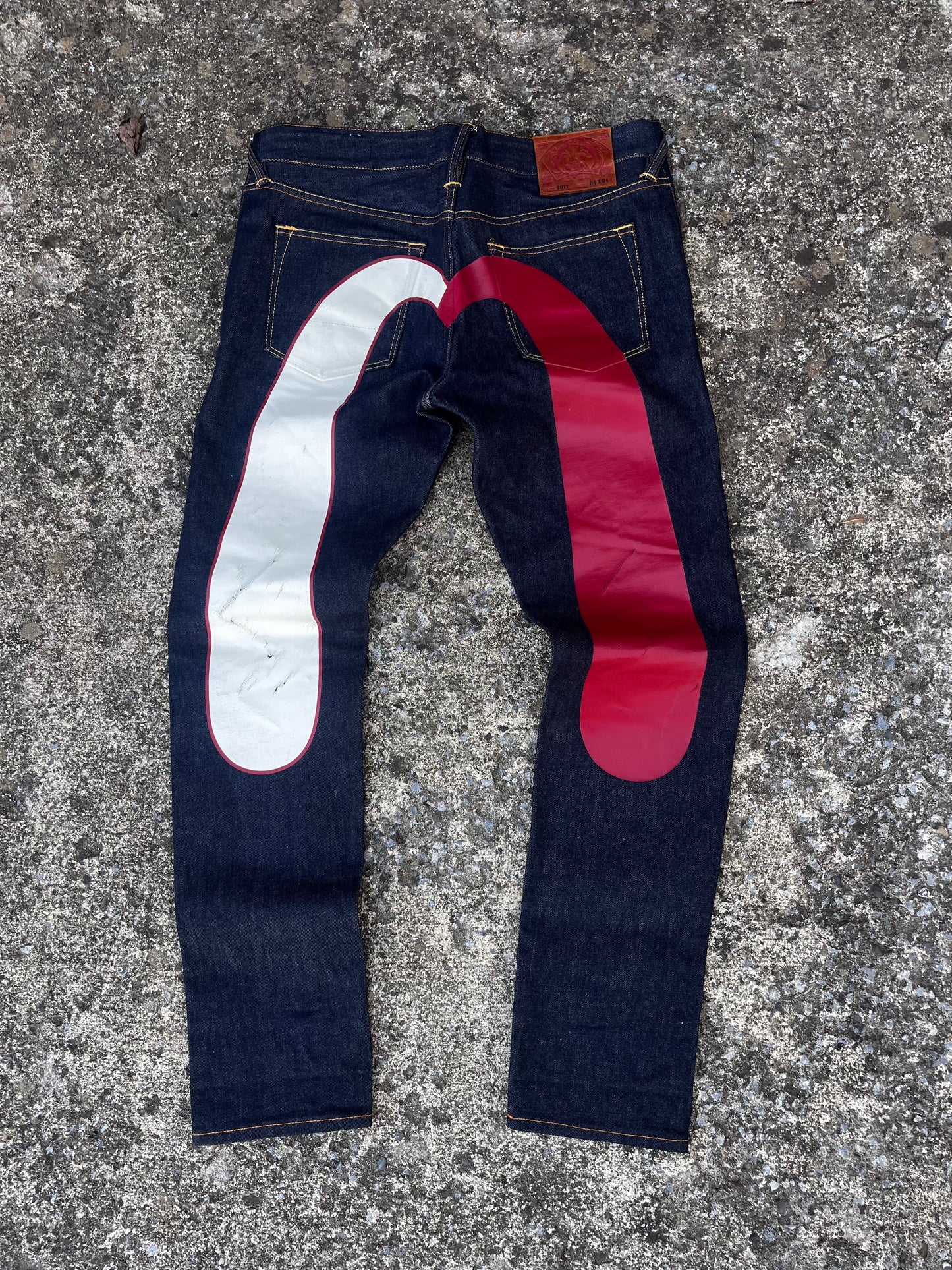 EVISU PAINTED SELVEDGE DENIM (34)