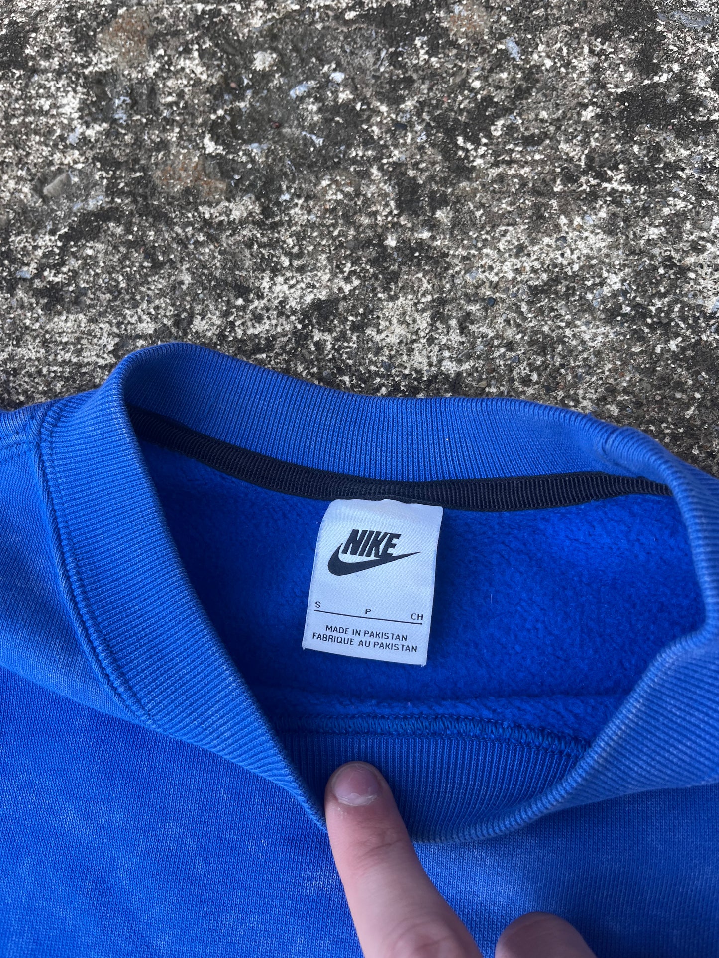 NIKE X STUSSY ACID WASH BLUE CREWNECK (S)
