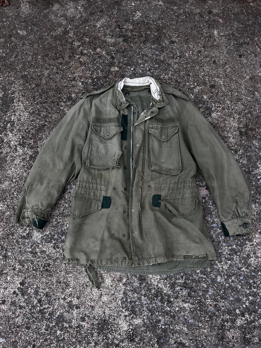 VINTAGE DISTRESSED MILITARY COAT (L)