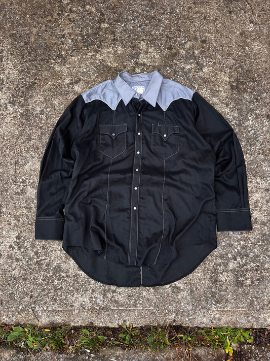 VINTAGE WESTERN EMBROIDERED BUTTON-UP (L)