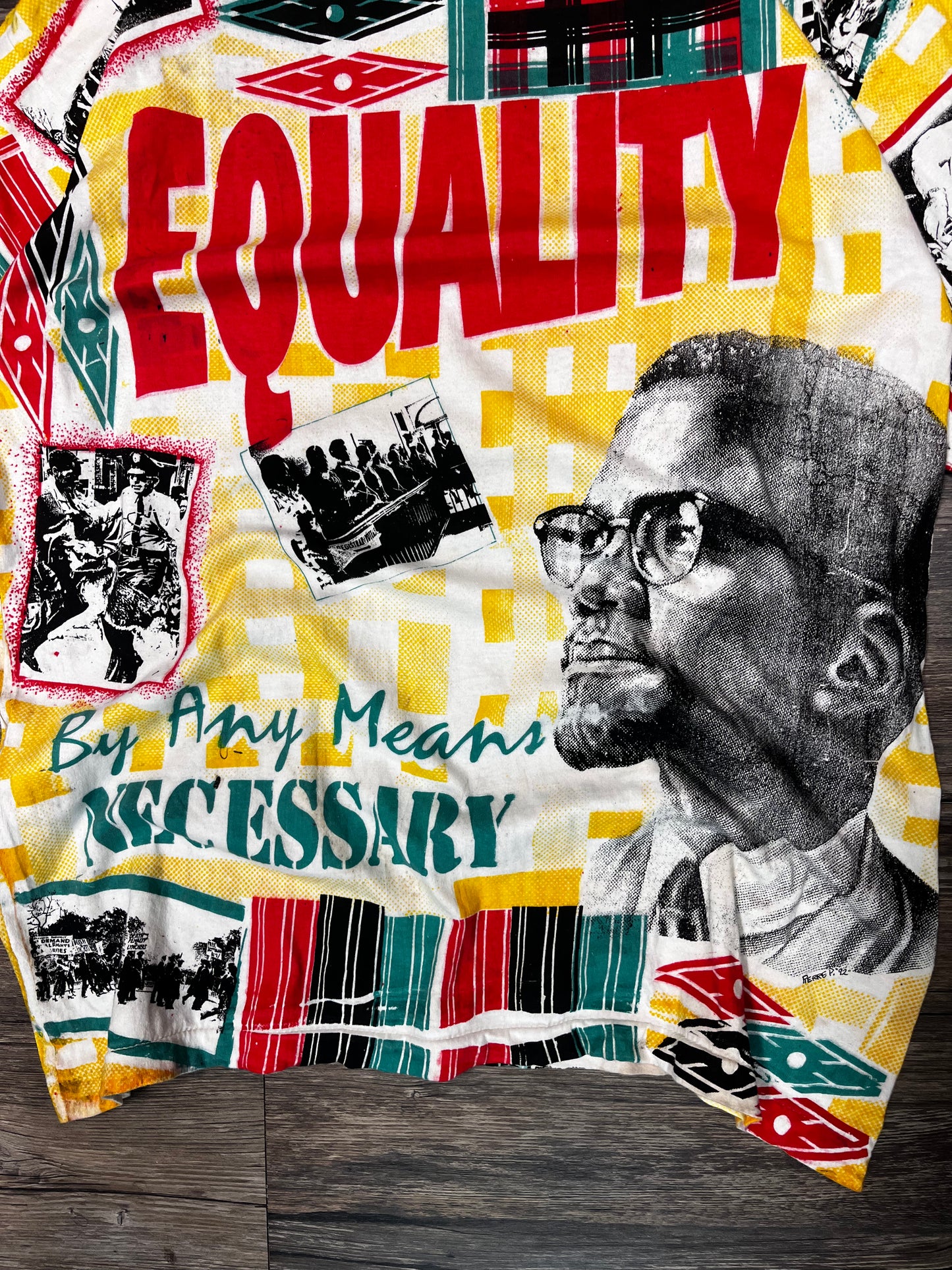 MALCOLM X ALL OVER PRINT TEE (XL)