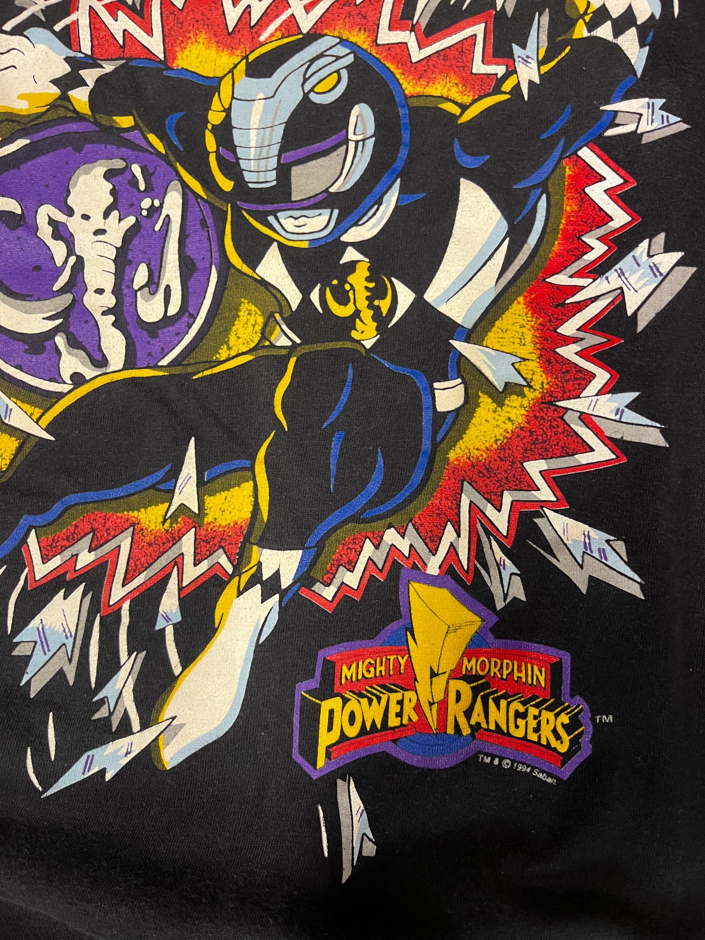 VINTAGE MIGHTY MORPHIN POWER RANGERS TEE (M)