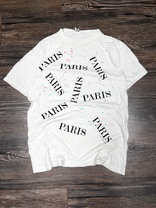 VINTAGE PARIS TOURISM TEE (L)