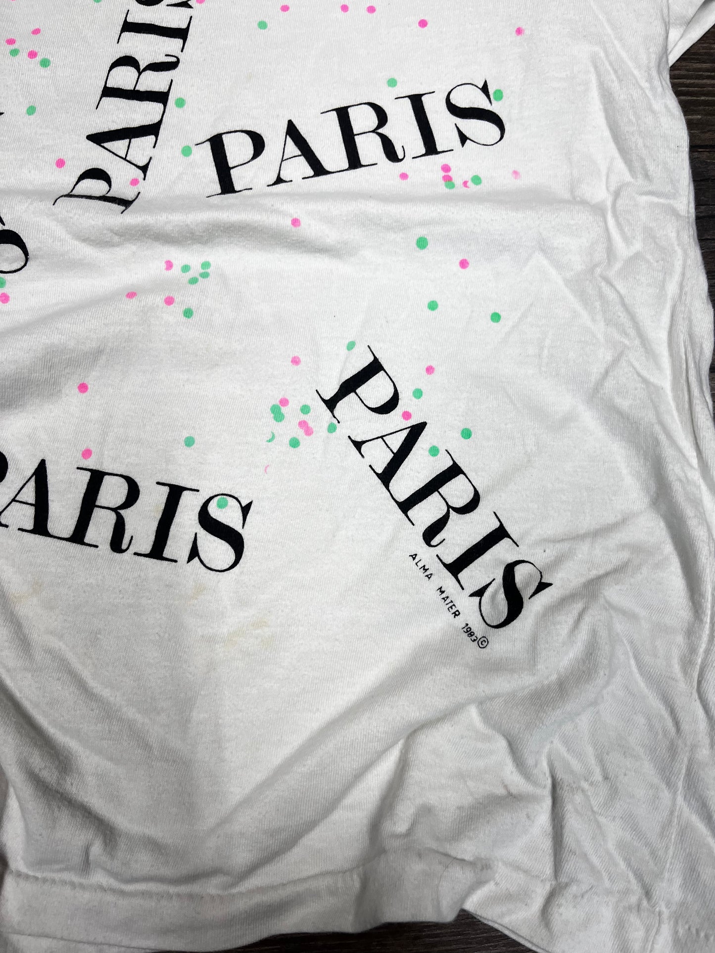 VINTAGE PARIS TOURISM TEE (L)