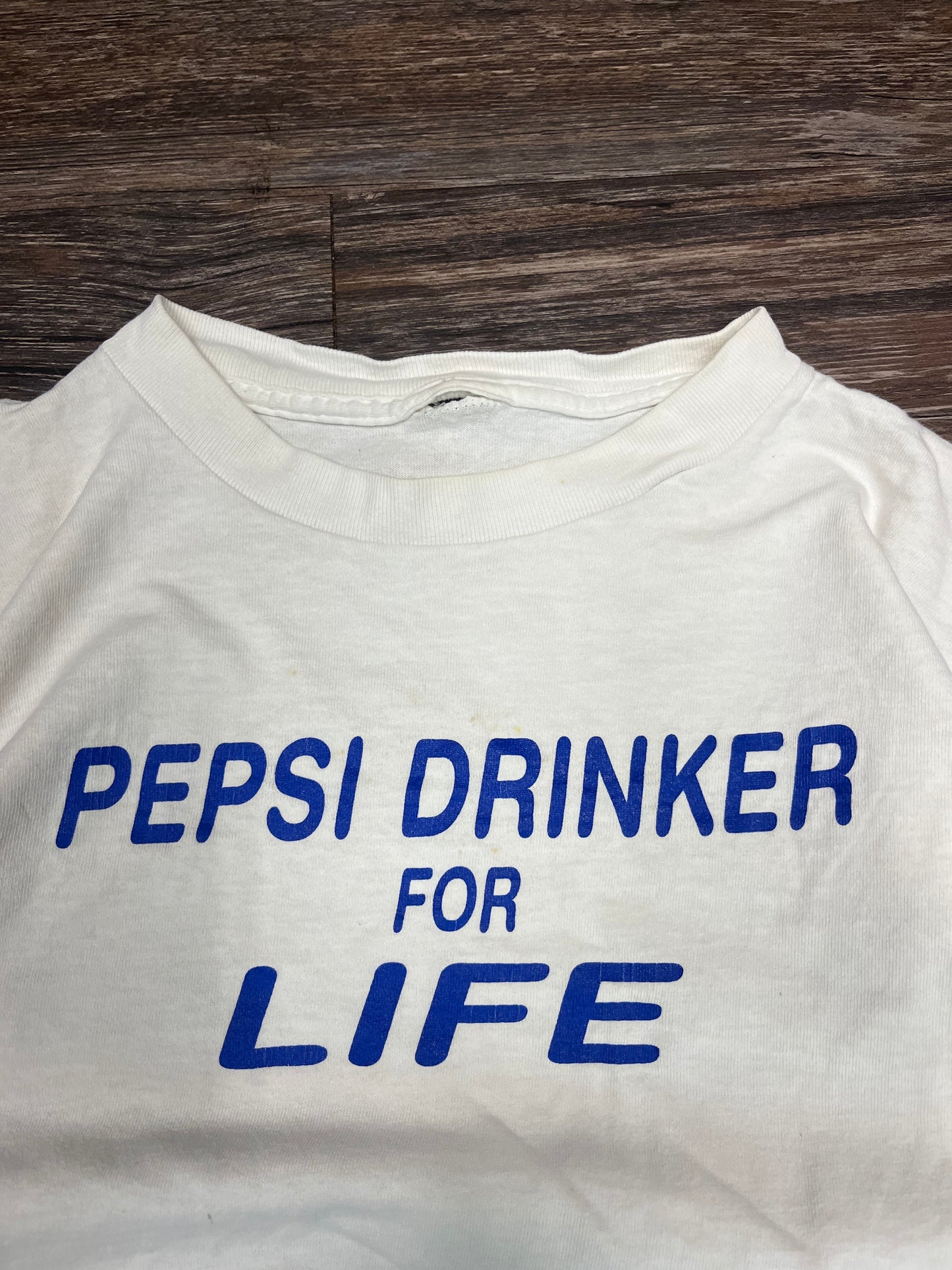 VINTAGE PEPSI DRINKER FOR LIFE TEE (L)