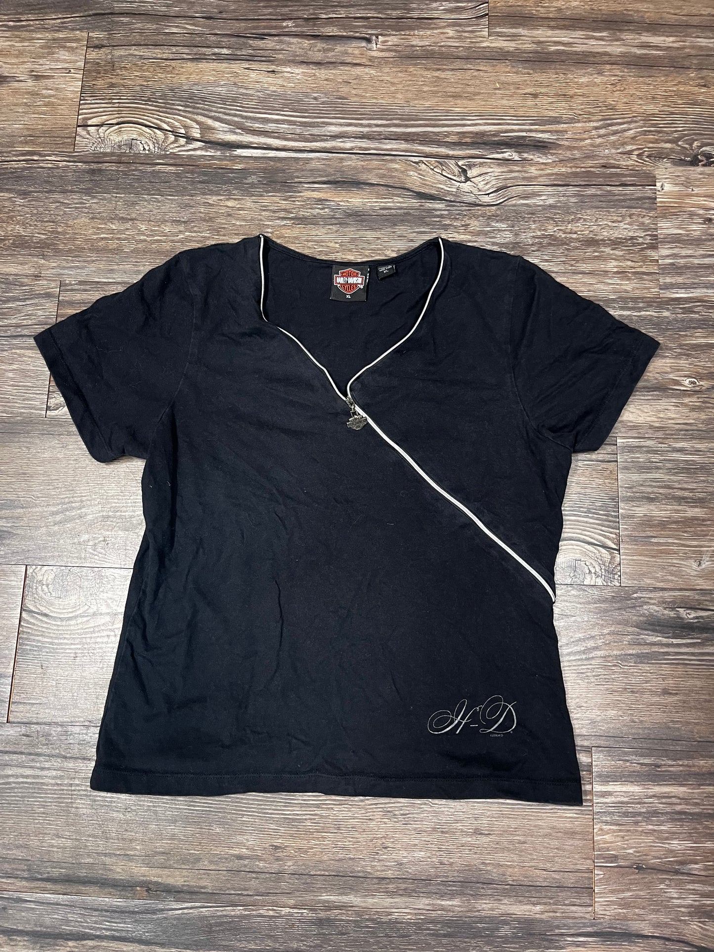 HARLEY DAVIDSON ZIP UP TEE (M)