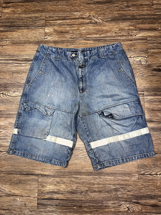 MARITHE FRANCOIS GIRBAUD STRAP SHORTS (38)