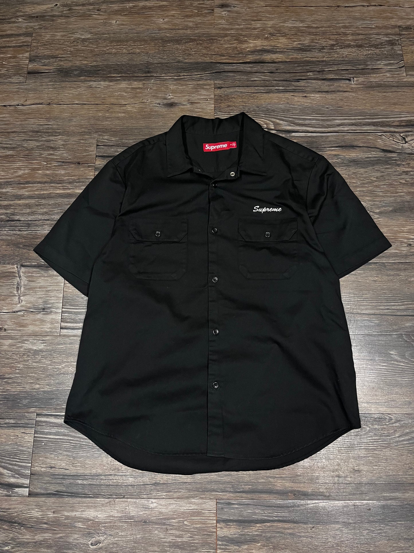 SUPREME RHINESTONE WORK SHIRT (M)