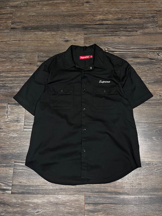 SUPREME RHINESTONE WORK SHIRT (M)