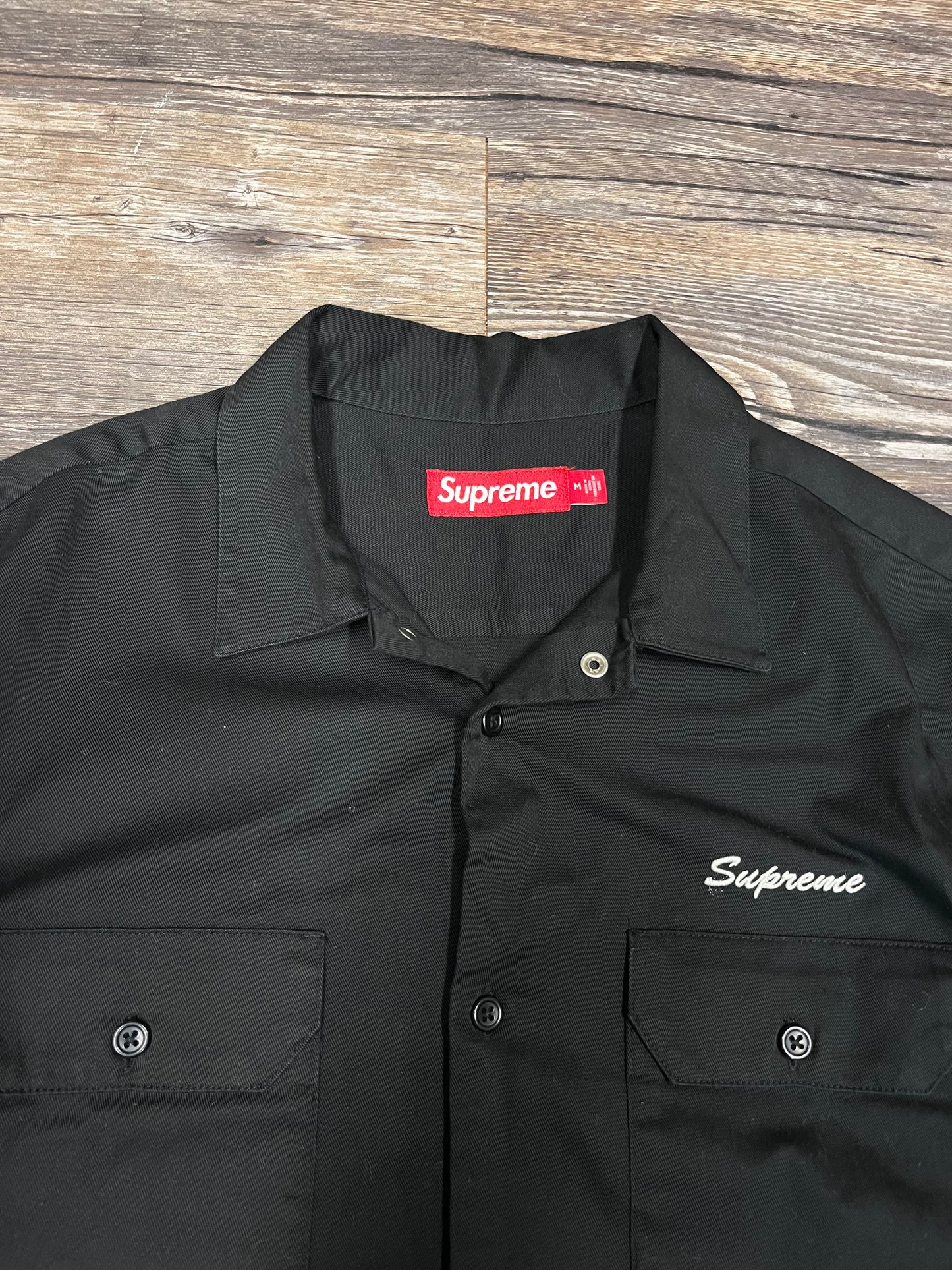 SUPREME RHINESTONE WORK SHIRT (M)