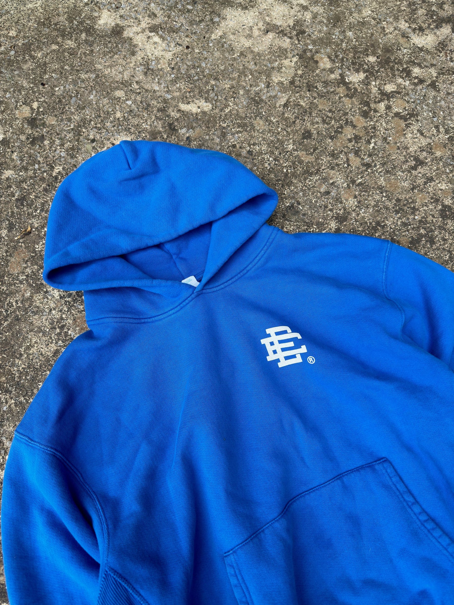 ERIC EMANUEL BLUE LOGO HOODIE (XLARGE)