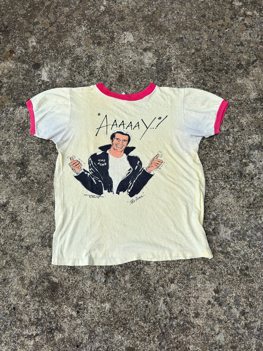 70'S VINTAGE THE FONZ RINGER TEE (MEDIUM)