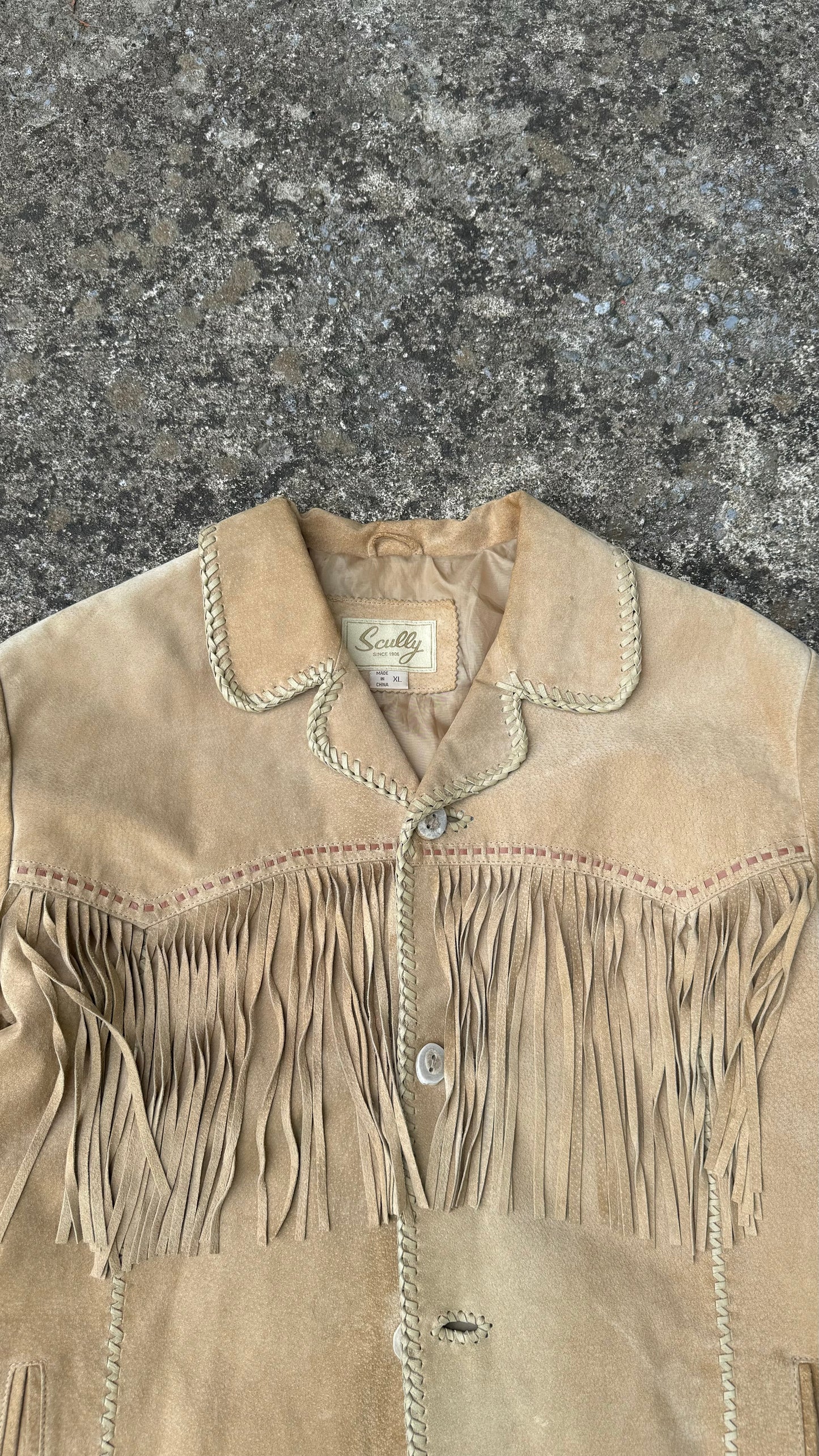 1970's SCULLY FRINGE LEATHER JACKET (L)