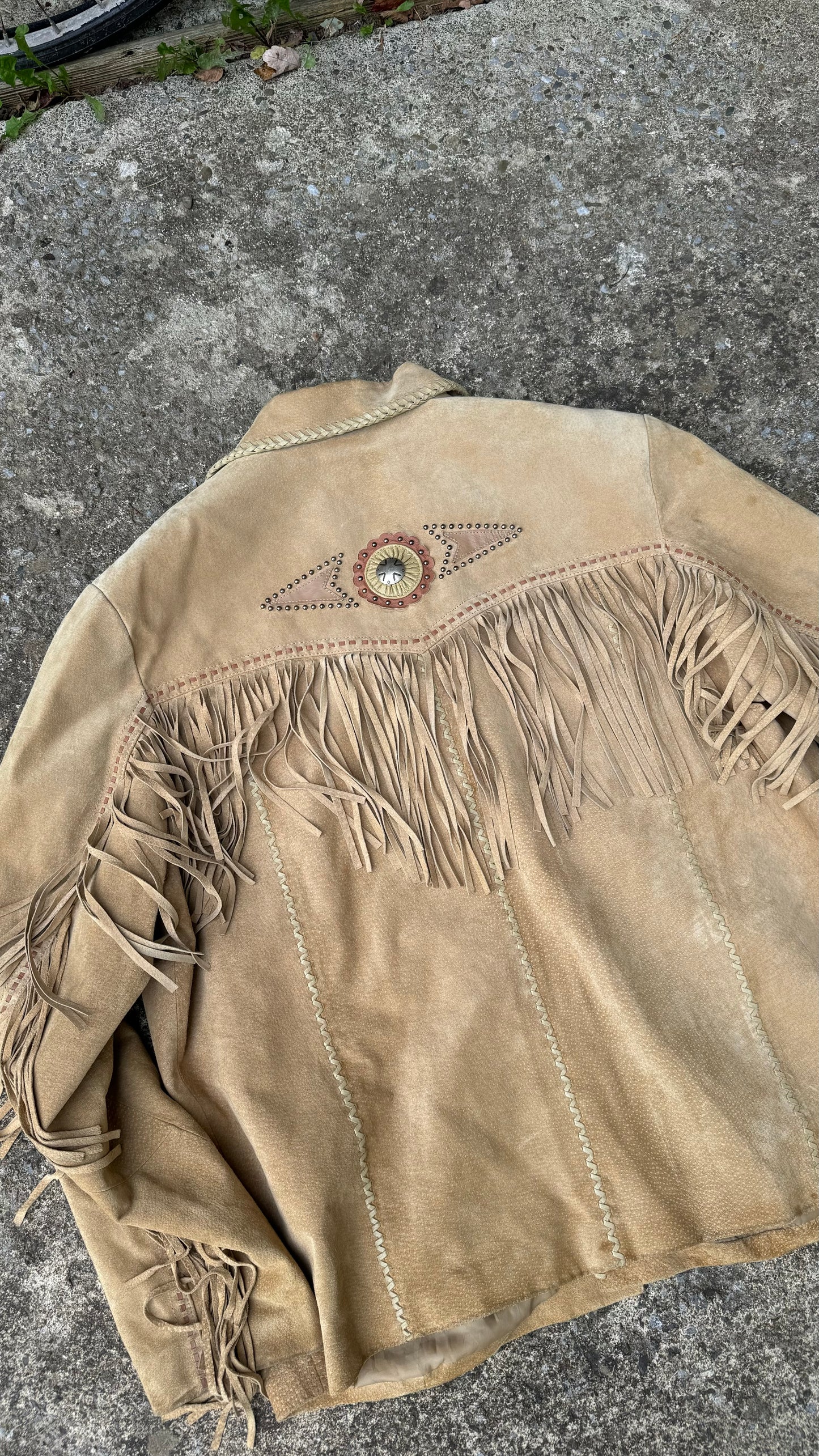 1970's SCULLY FRINGE LEATHER JACKET (L)
