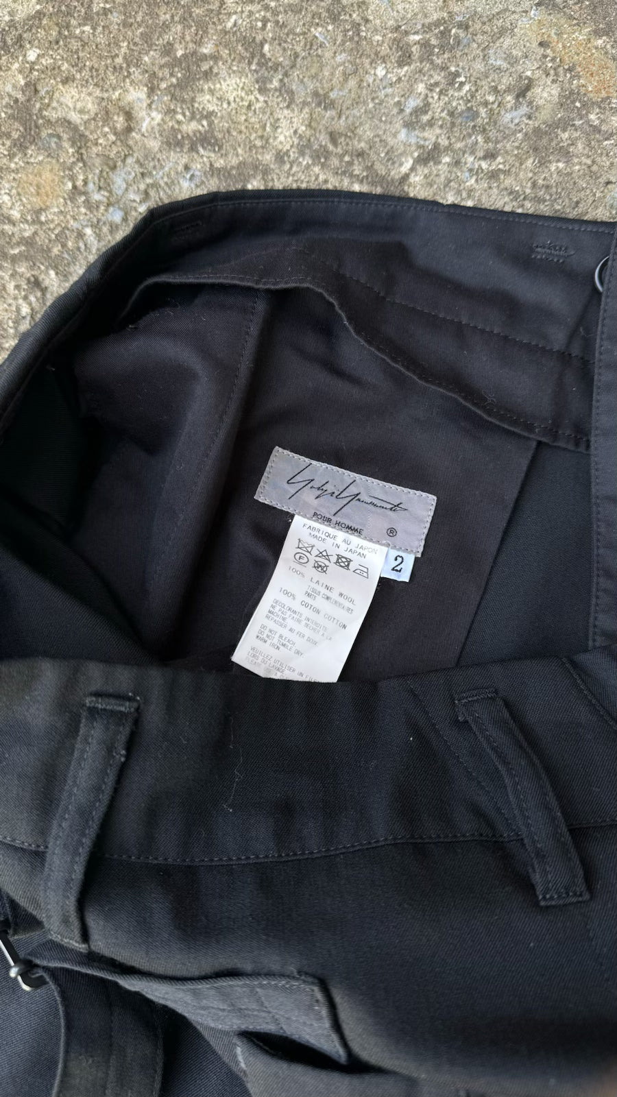 VINTAGE YOHJI YAMAMOTO LAYERED DRESS SHORTS (32)