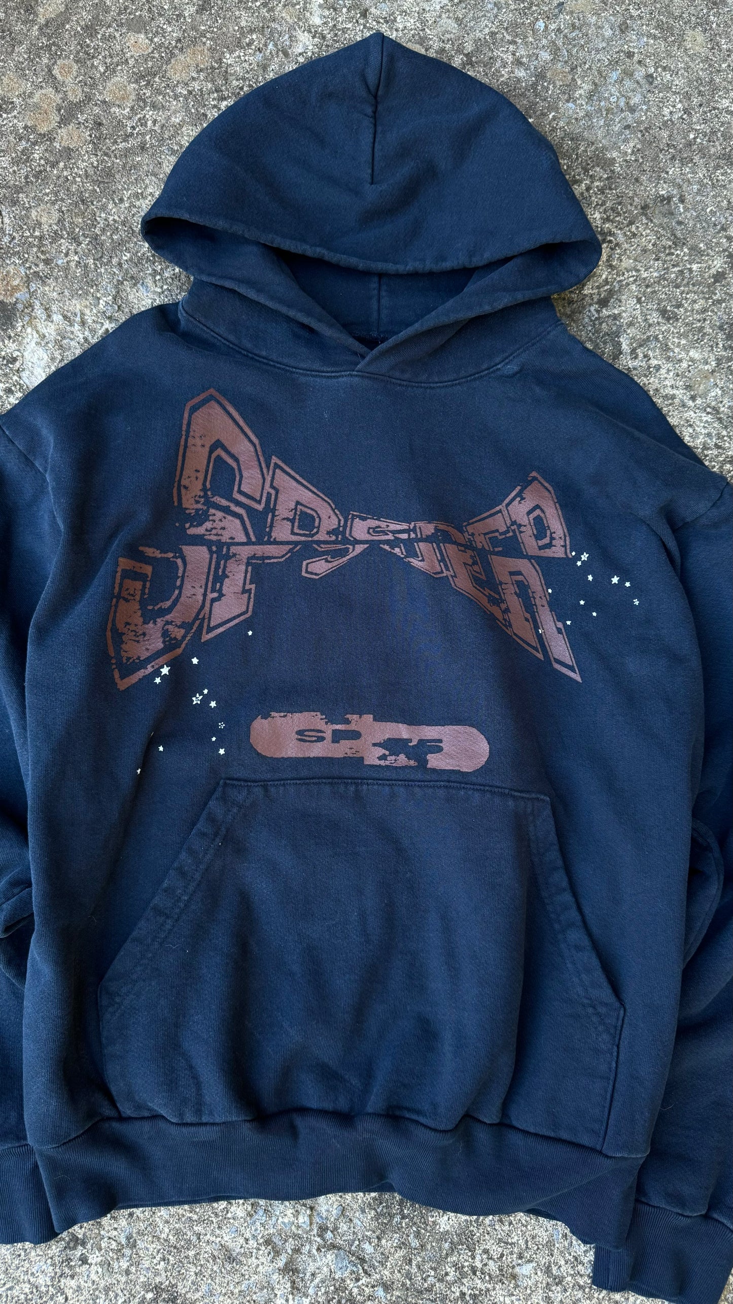 SP5DER INTERNATIONAL PANELED LOGO HOODIE (L)