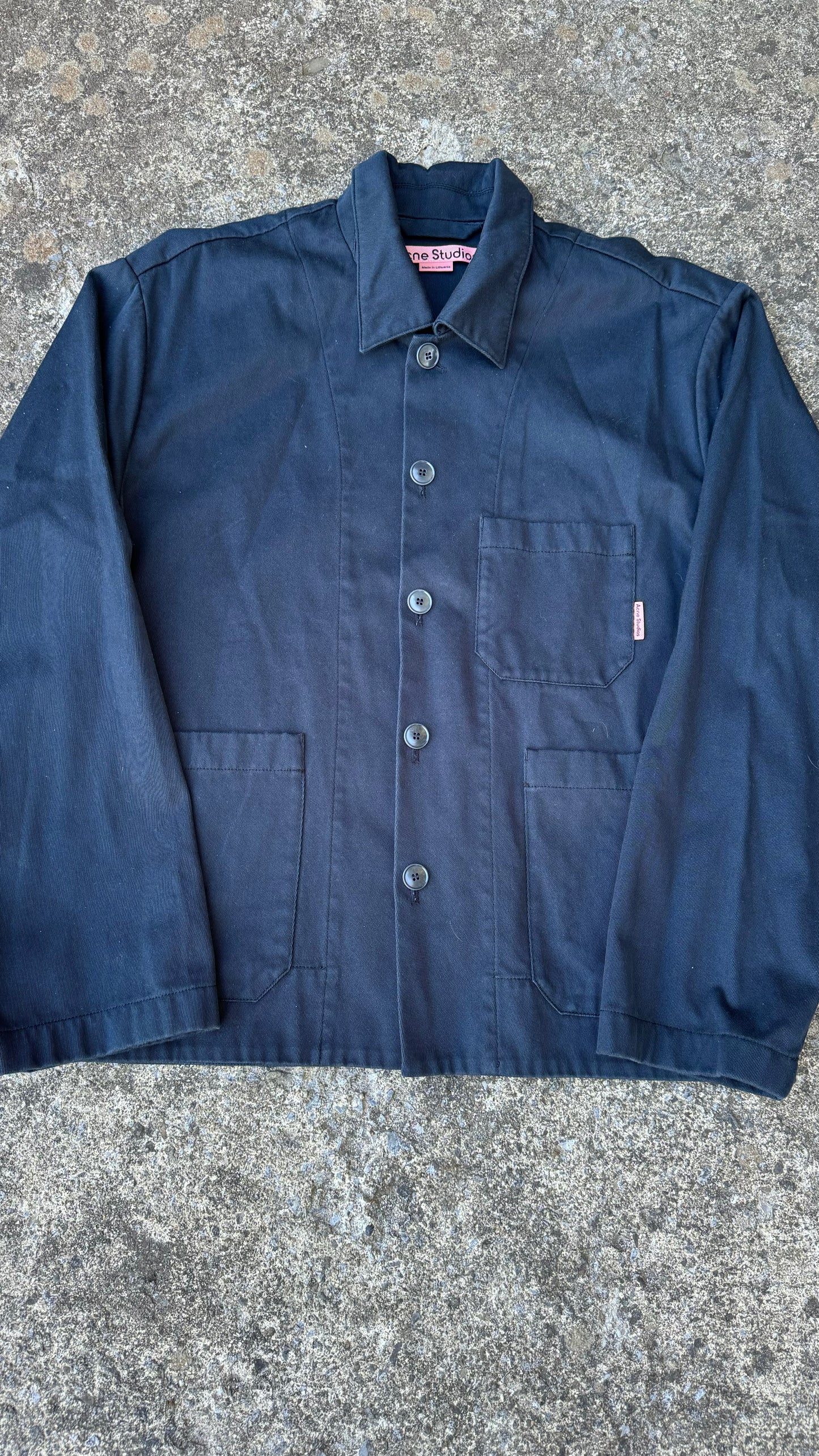 ACNE STUDIOS BLACK WORK OVERSHIRT (L)