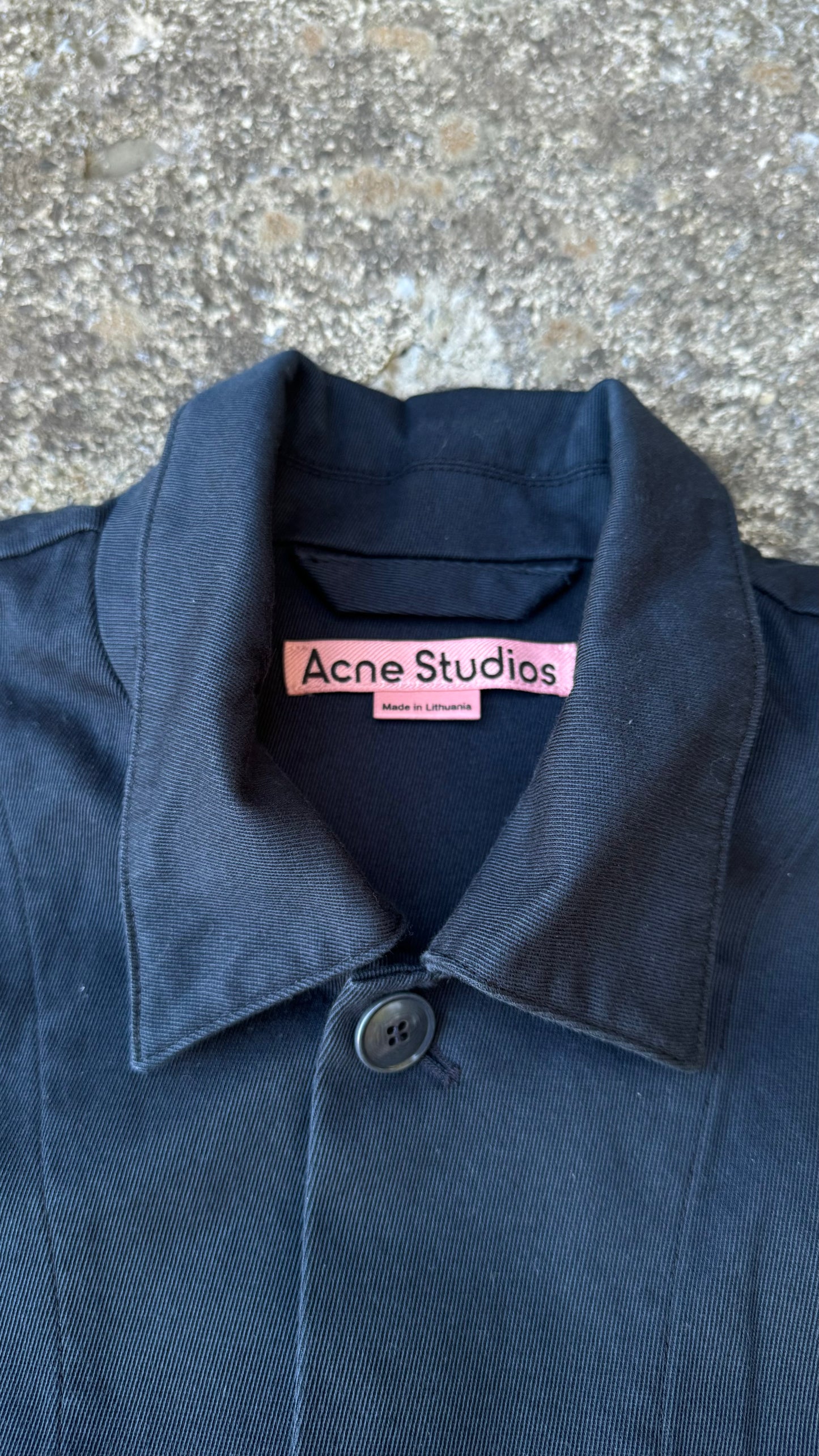 ACNE STUDIOS BLACK WORK OVERSHIRT (L)