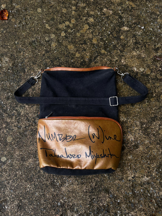 NUMBER (N)INE LEATHER/CANVAS TOTE BAG