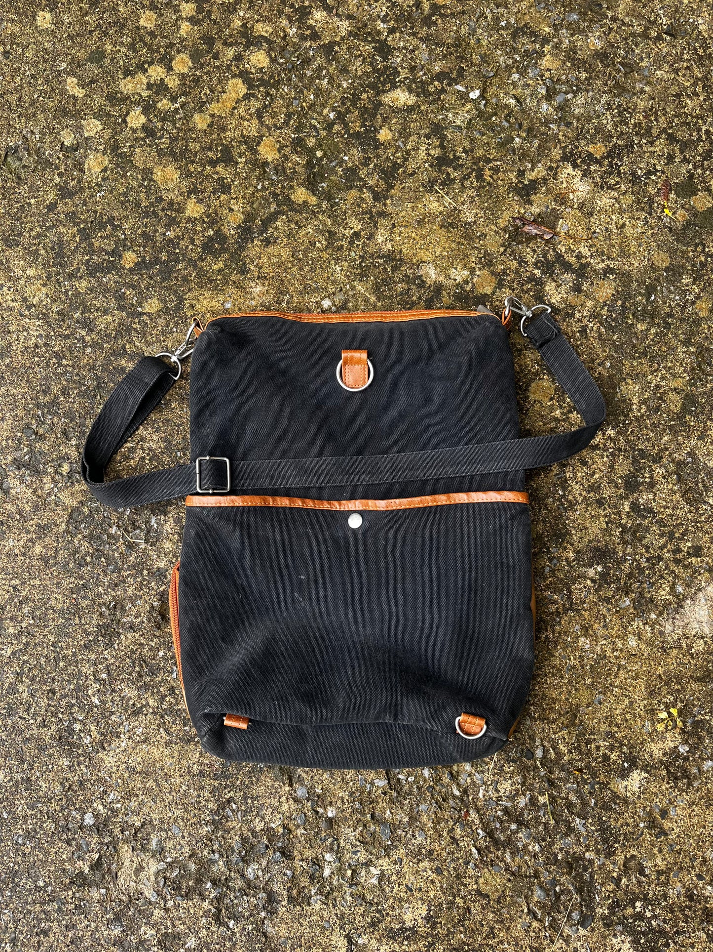 NUMBER (N)INE LEATHER/CANVAS TOTE BAG